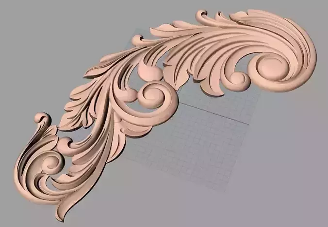 Door flower relief model STL format for CNC carving E499