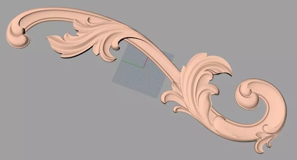 Door flower relief model STL format for CNC carving E498 3D model_0