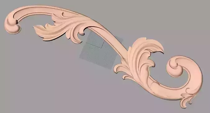 Door flower relief model STL format for CNC carving E498