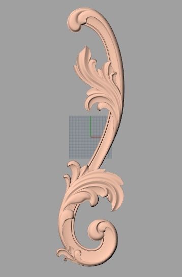 Door flower relief model STL format for CNC carving E498 3D model_1