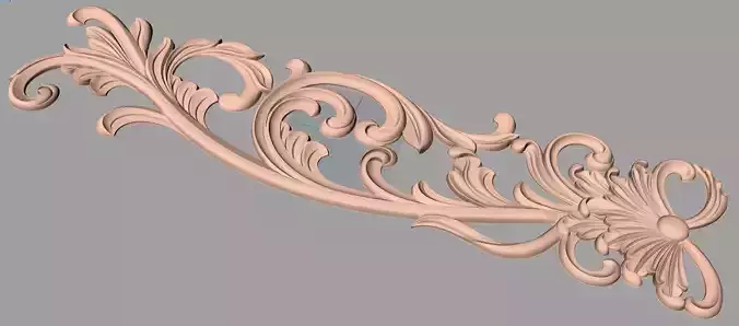 Door flower relief model STL format for CNC carving E496
