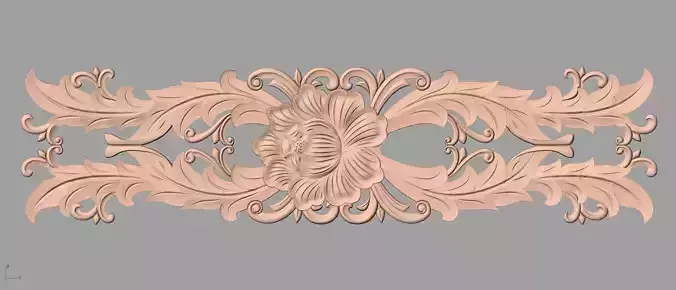 Door flower relief model STL format for CNC carving E493