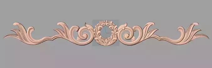Door flower relief model STL format for CNC carving E492