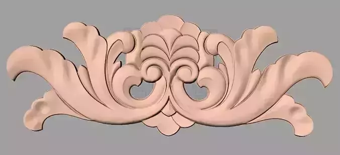 Door flower relief model STL format for CNC carving E487