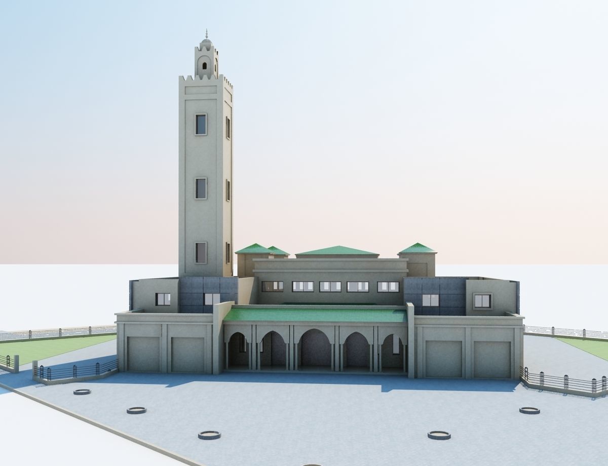 Moroccan Mosque 3D model_2