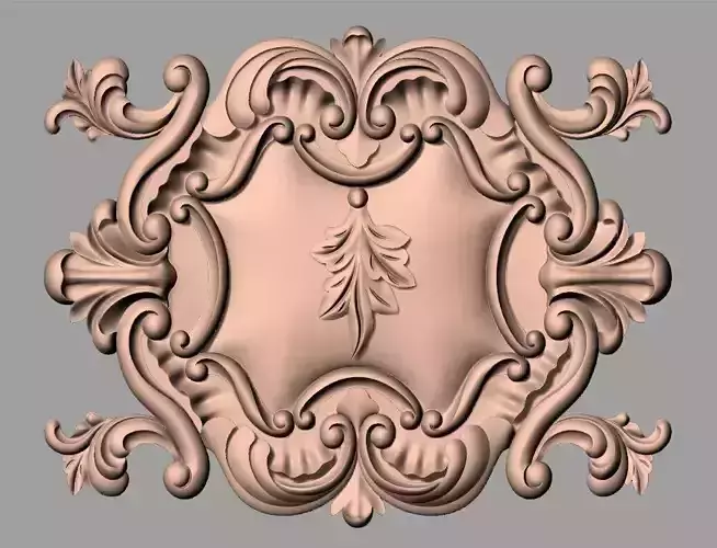 Door flower relief model STL format for CNC carving E486