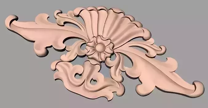 Door flower relief model STL format for CNC carving E485