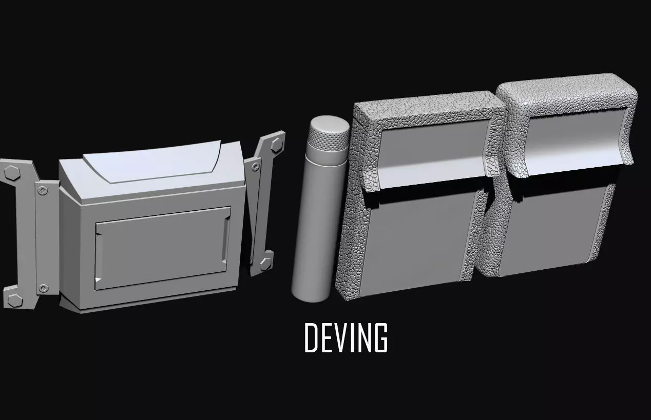 Batman JL-DOJ utility belt 3D print model