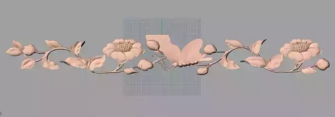 Door flower relief model STL format for CNC carving E481