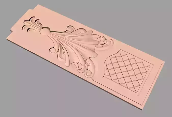 Door flower relief model STL format for CNC carving E480