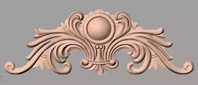 Door flower relief model STL format for CNC carving E472
