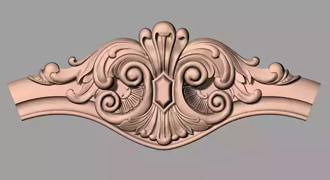 Door flower relief model STL format for CNC carving E465