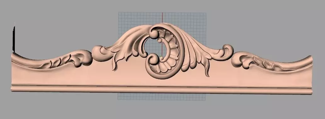 Door flower relief model STL format for CNC carving E464 3D model_0