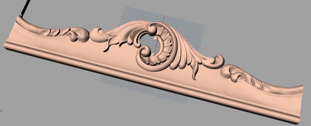 Door flower relief model STL format for CNC carving E464 3D model_1