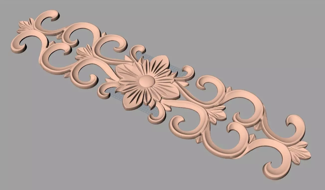 Door flower relief model STL format for CNC carving E461 3D model_0