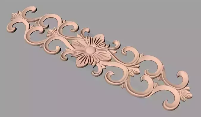 Door flower relief model STL format for CNC carving E461