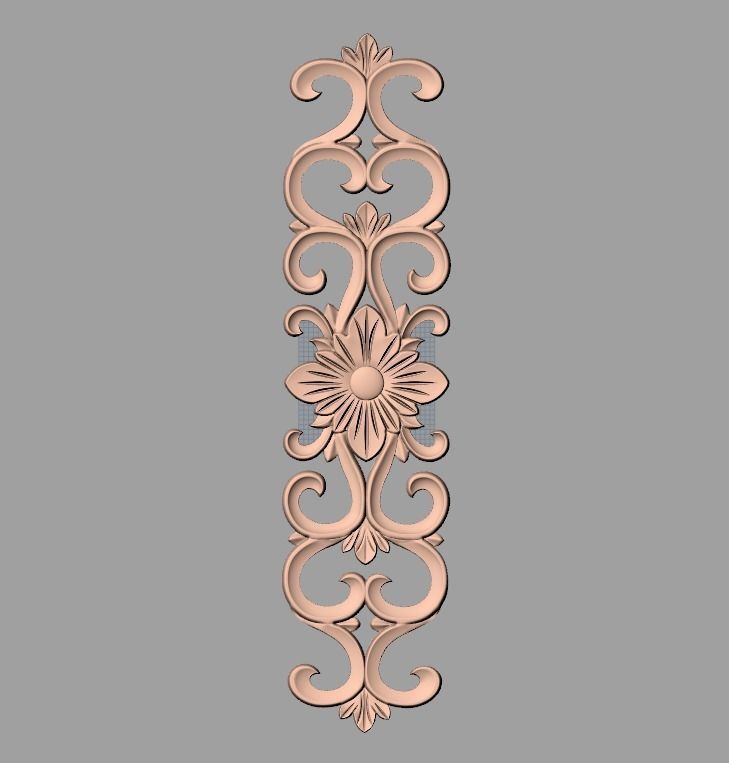 Door flower relief model STL format for CNC carving E461 3D model_1