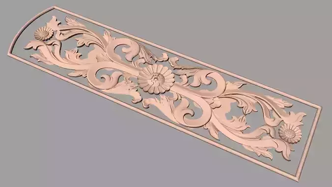Door flower relief model STL format for CNC carving E460
