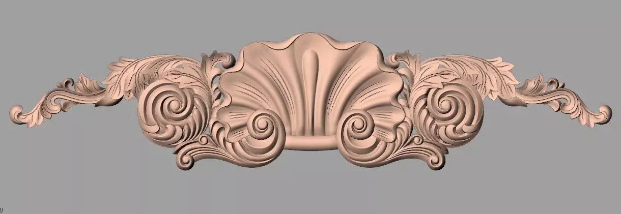 Door flower relief model STL format for CNC carving E459 3D model_0