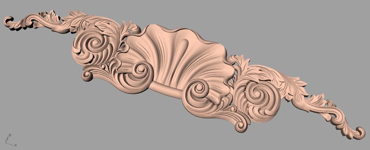 Door flower relief model STL format for CNC carving E459 3D model_1
