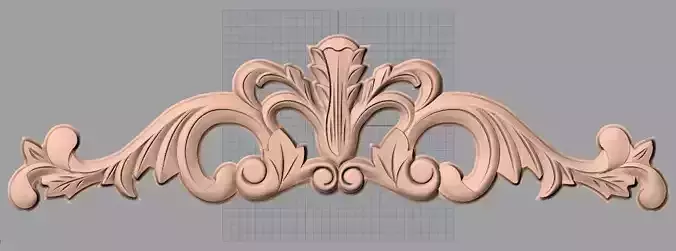 Door flower relief model STL format for CNC carving E458