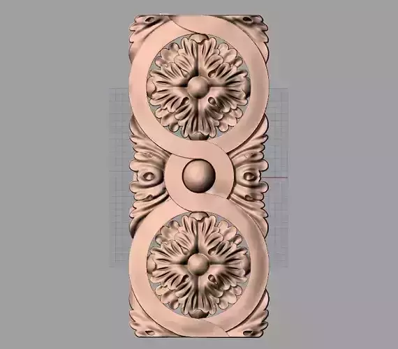 Door flower relief model STL format for CNC carving E457
