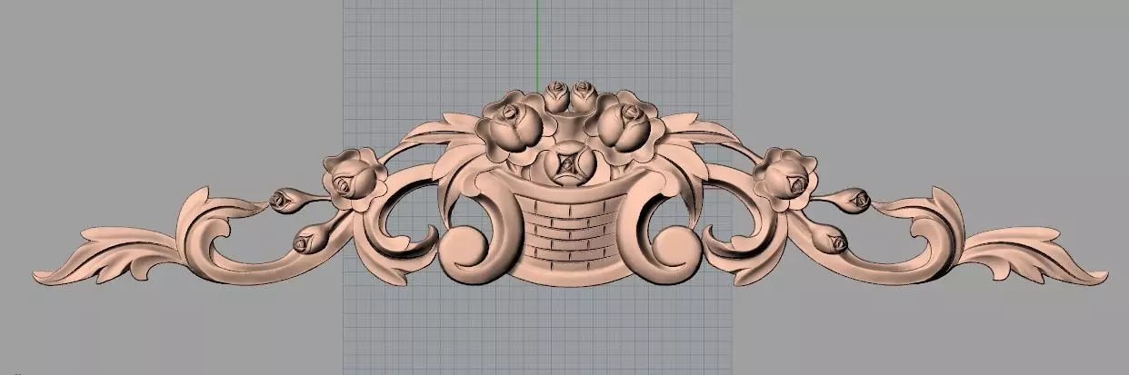 Door flower relief model STL format for CNC carving E456 3D model_0