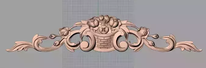 Door flower relief model STL format for CNC carving E456