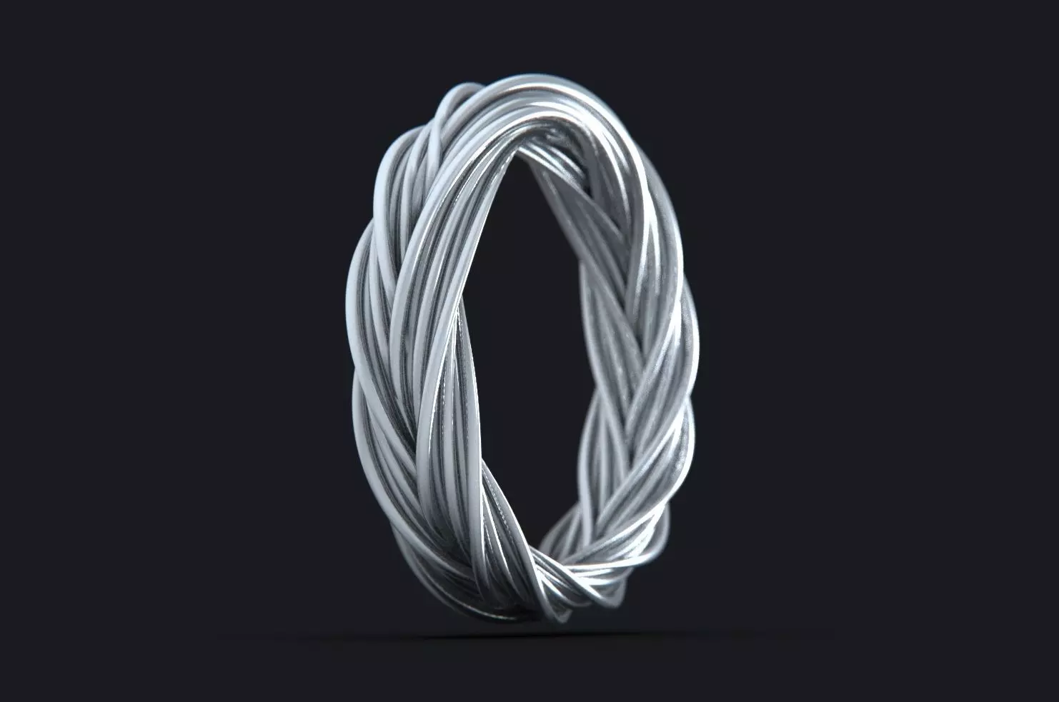 Weaved wedding Ring 3D print model