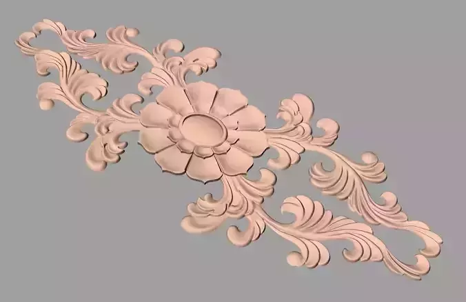 Door flower relief model STL format for CNC carving E455