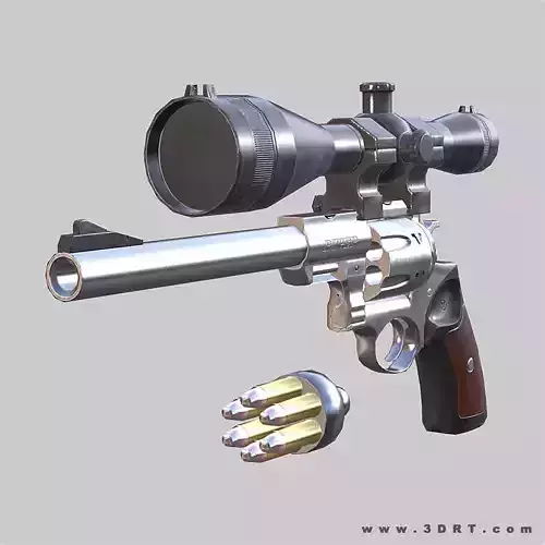 Ruger Redhawk animated pistol