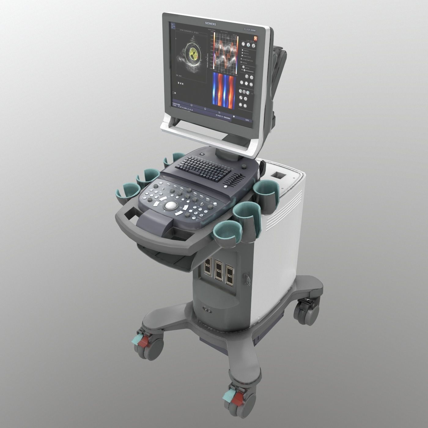Ultrasound system Siemens-x300pe Low-poly 3D model_3