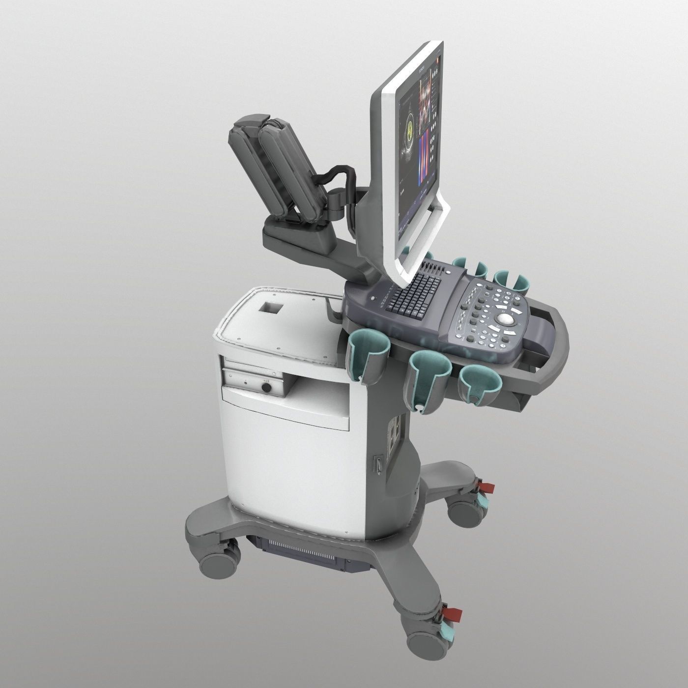 Ultrasound system Siemens-x300pe Low-poly 3D model_5