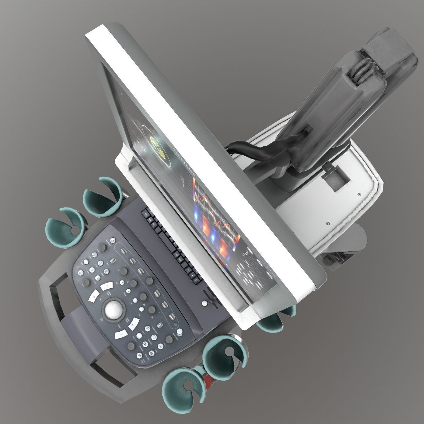 Ultrasound system Siemens-x300pe Low-poly 3D model_4
