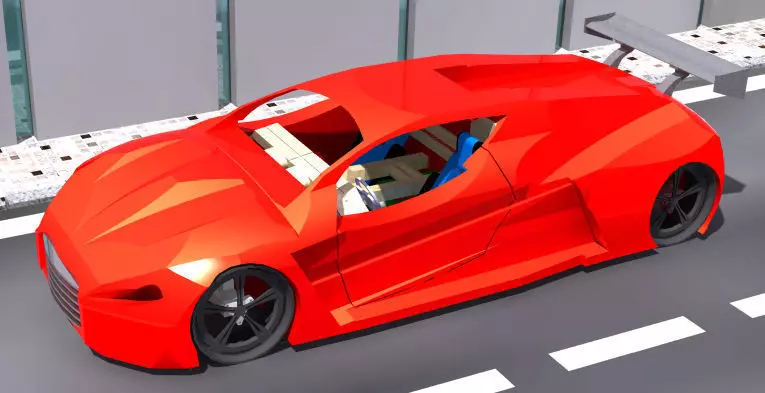 sport car Free 3D model
