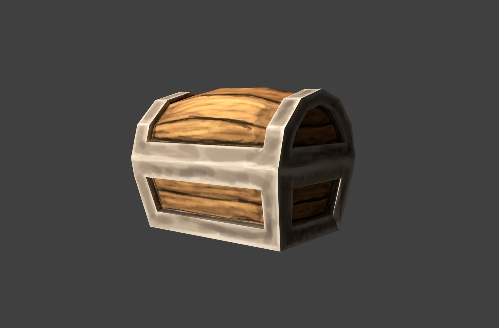 chests silver golden low poly Low-poly 3D model_8