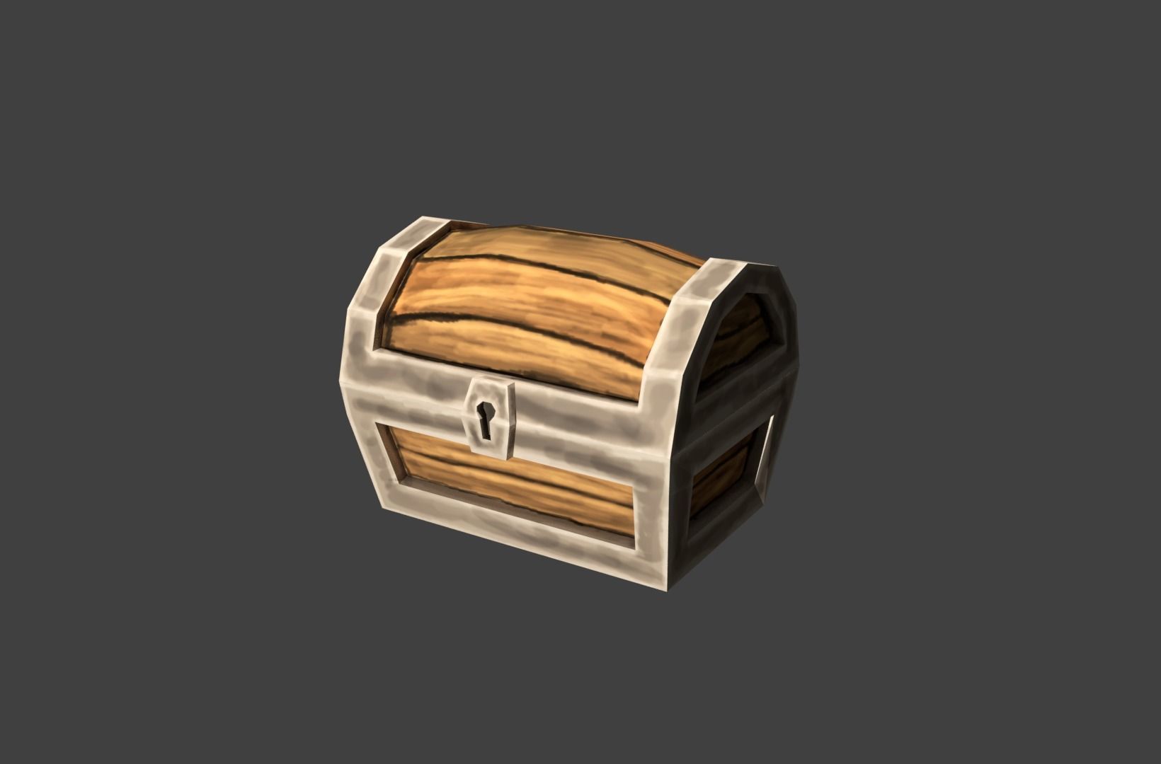 chests silver golden low poly Low-poly 3D model_2