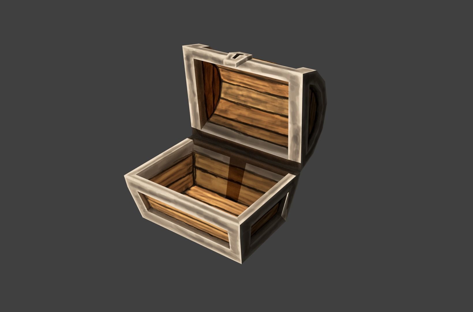chests silver golden low poly Low-poly 3D model_3