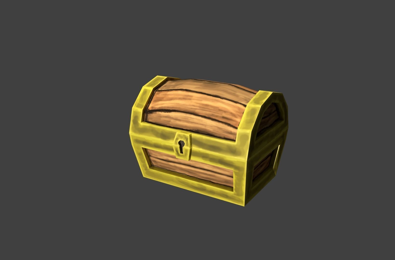 chests silver golden low poly Low-poly 3D model_1
