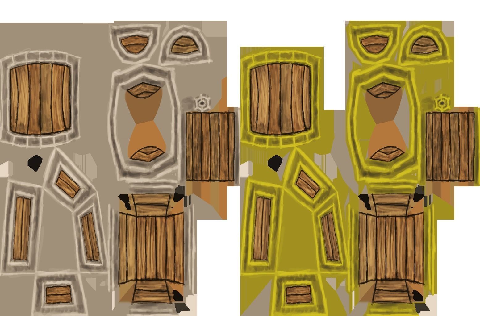 chests silver golden low poly Low-poly 3D model_6