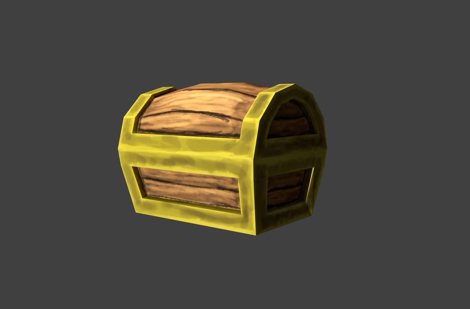 chests silver golden low poly Low-poly 3D model_7