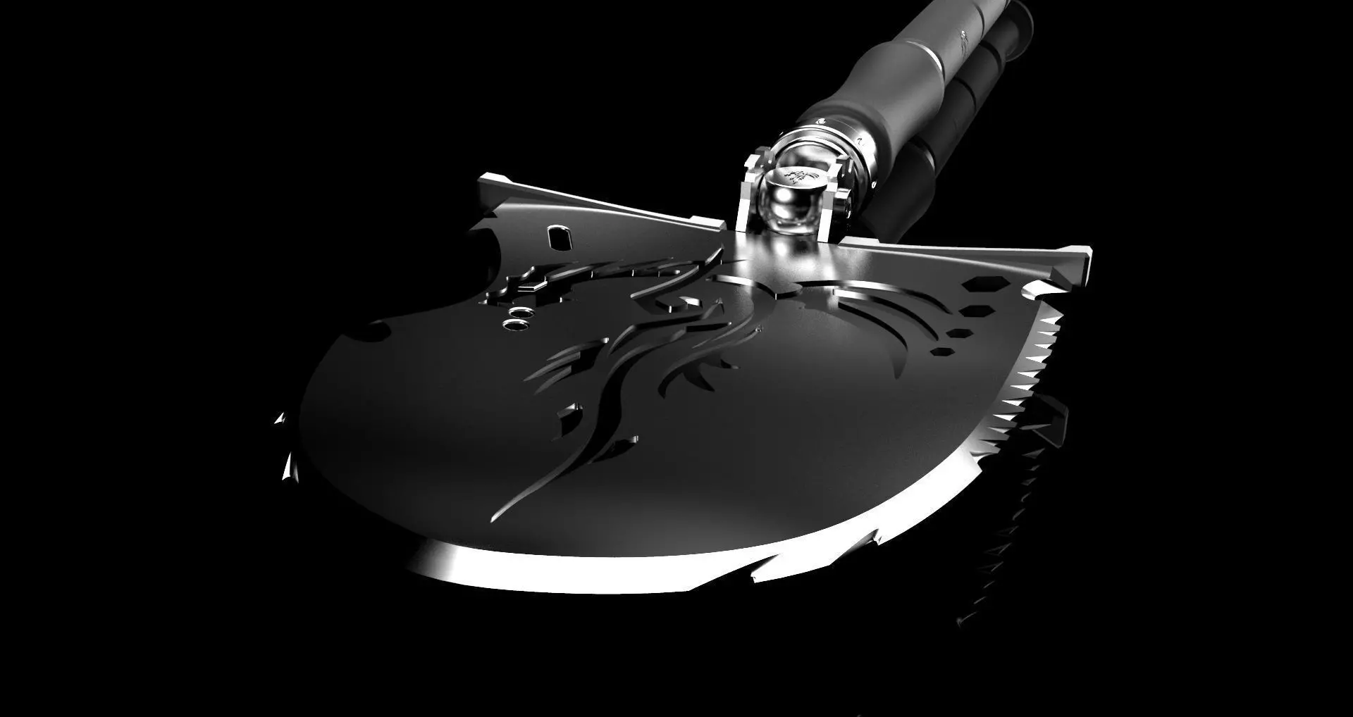 Military shovel 3D model