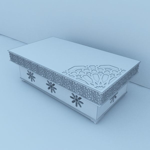 Traditional Moroccan Table 3D model_5