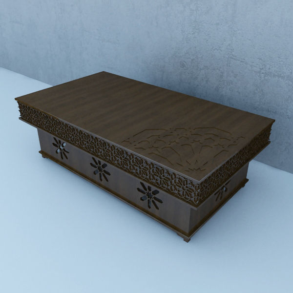 Traditional Moroccan Table 3D model_2