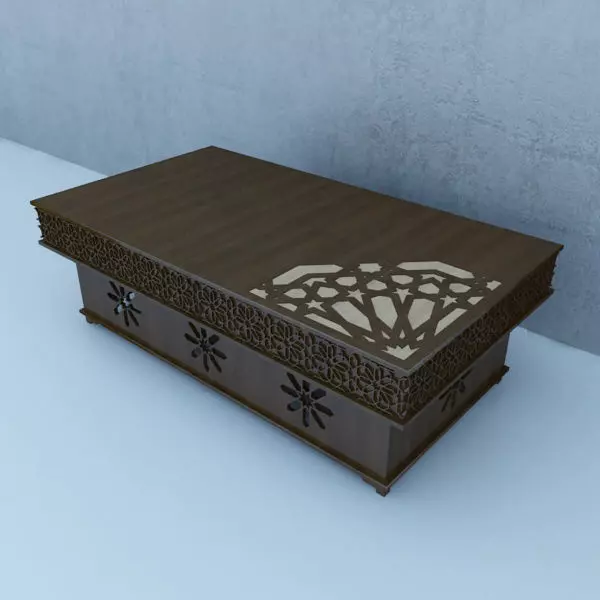 Traditional Moroccan Table 3D model_0