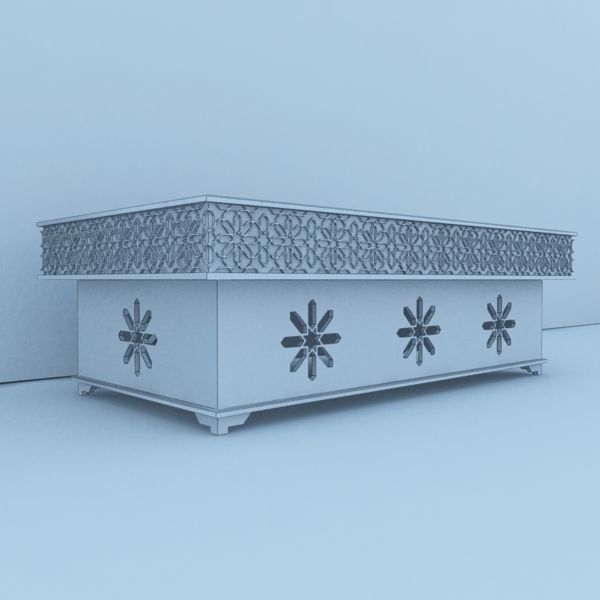 Traditional Moroccan Table 3D model_6