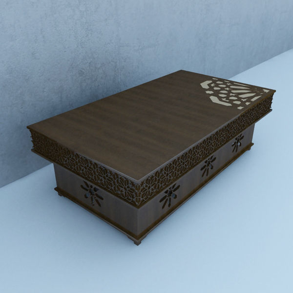 Traditional Moroccan Table 3D model_1