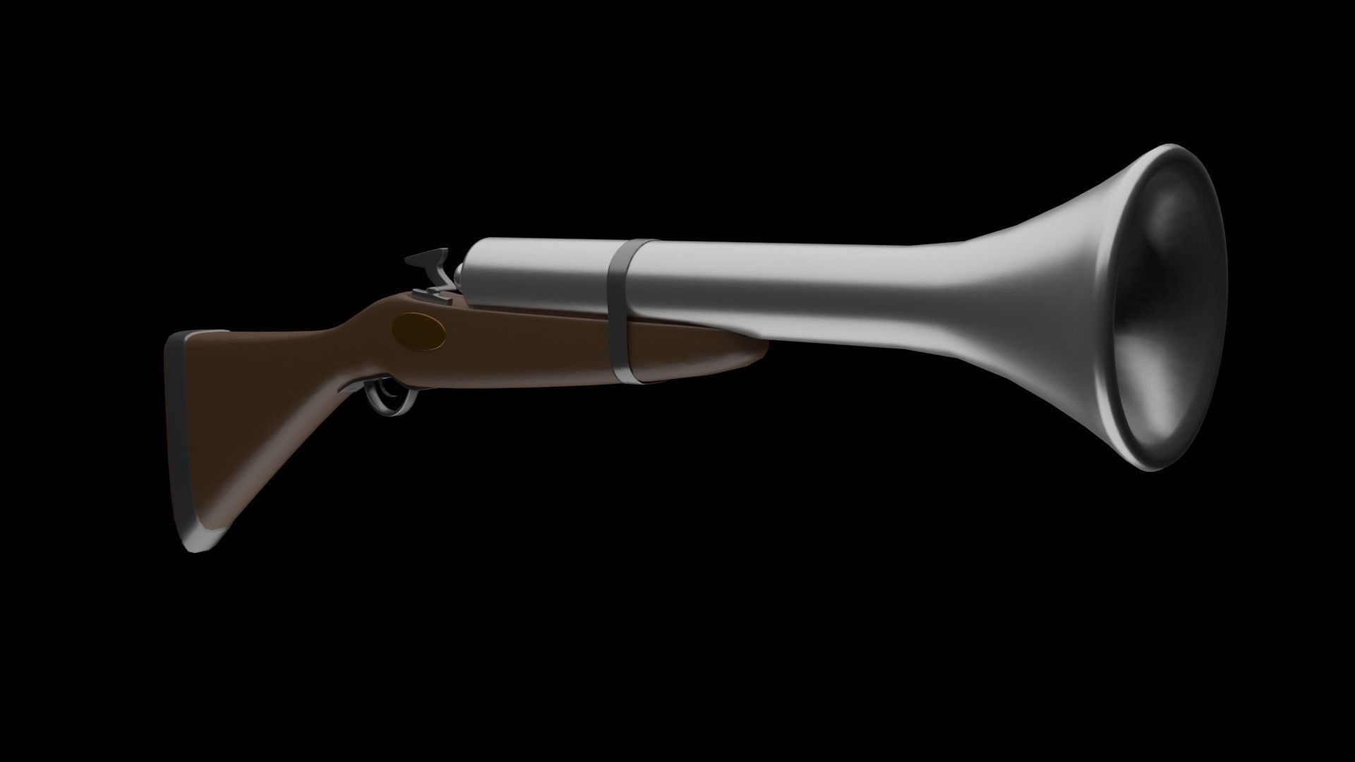 Retro gun 3D model_0