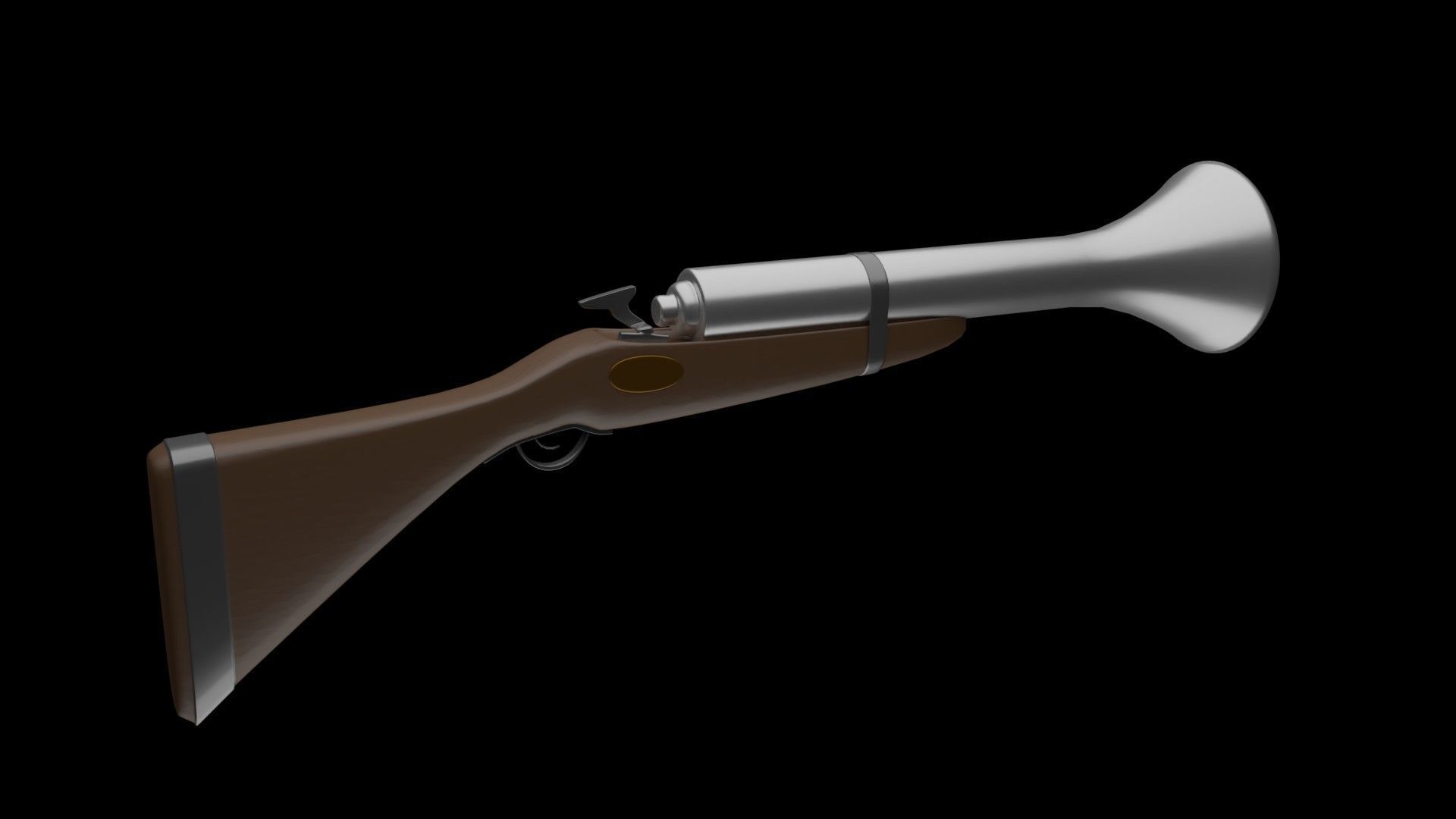 Retro gun 3D model_1