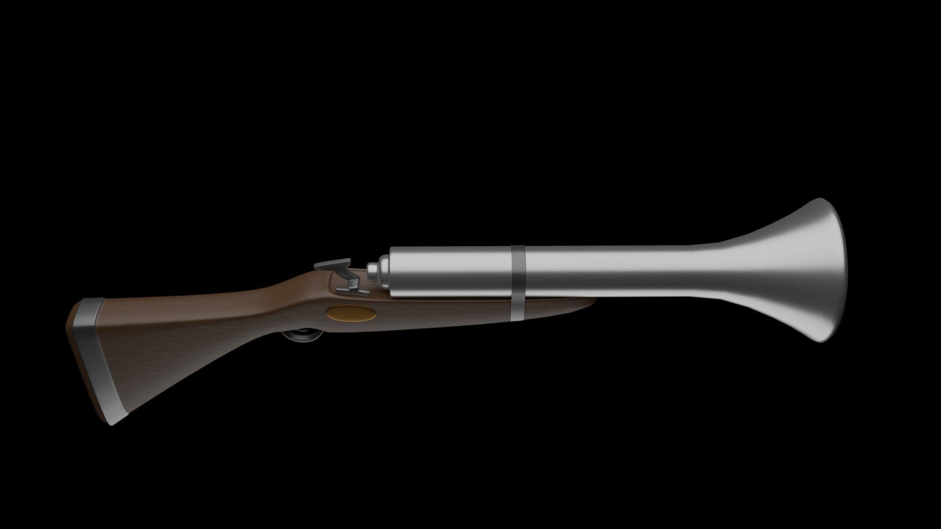 Retro gun 3D model_5